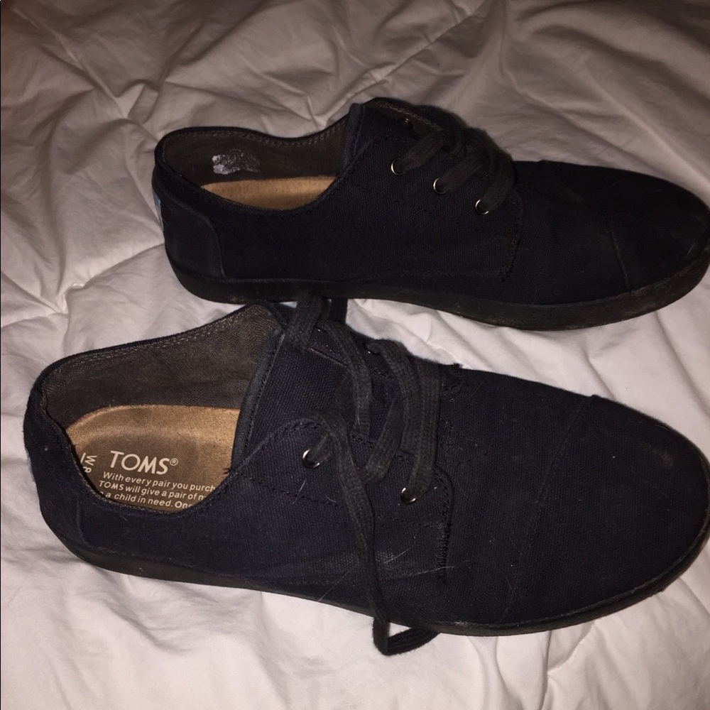 Toms Chambray - sz 8.5 - Black